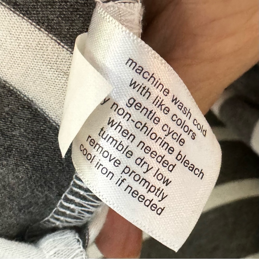 Lane Bryant Plus Size A-Line Grey/White Striped Dress Size 22/24 - Picture 7 of 8